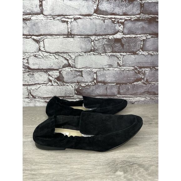 Saks Fifth Ave Gessi Black Suede Leather Flats Loafers Women’s Sz 9M US/39.5EU - Picture 3 of 16